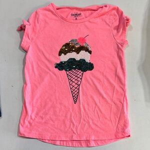 OshKosh B'gosh Pink Sequin Ice Cream Tee